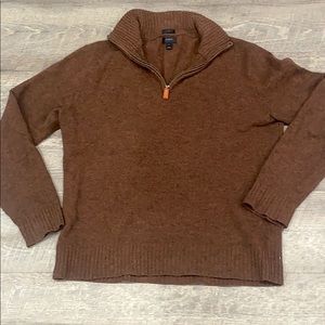J-crew brown slim fit have zip sweater